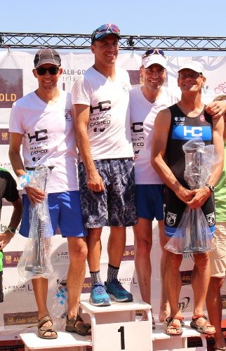 Die Siegreichen Masters in Erbach (von links): Peter Mayerlen, Bruno Belfort, Ralph Müller, Christhard Henning. (Foto: Verena Scholl)