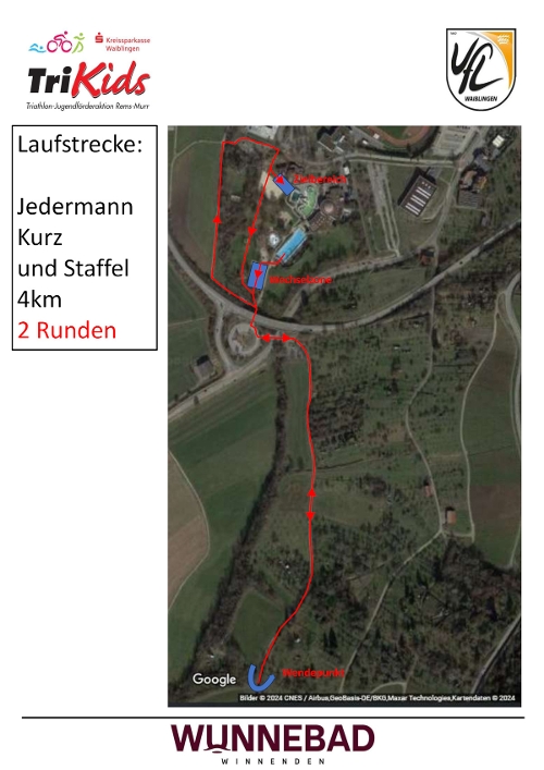 Laufstrecke Jedermann Kurz und Staffel - PDF