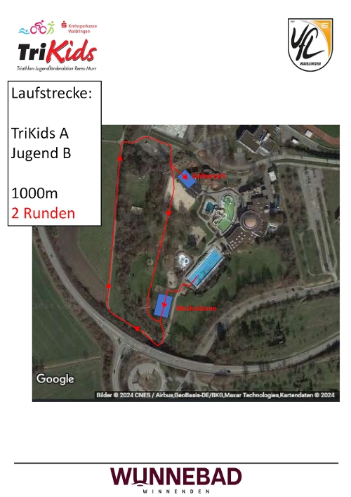 Laufstrecke TriKids A + Jugend B - PDF