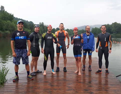 Vor dem Start am Badesee Plüderhausen.